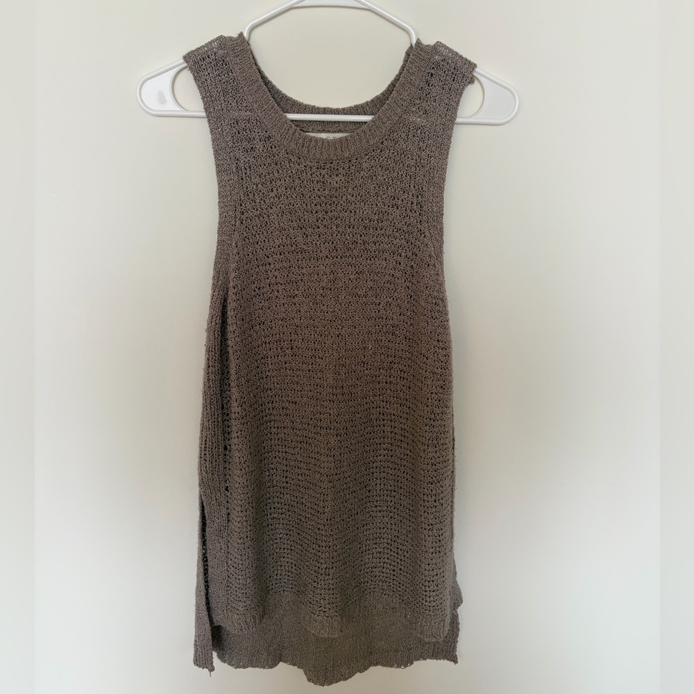 Astr The Label Knit Tank Top in Taupe